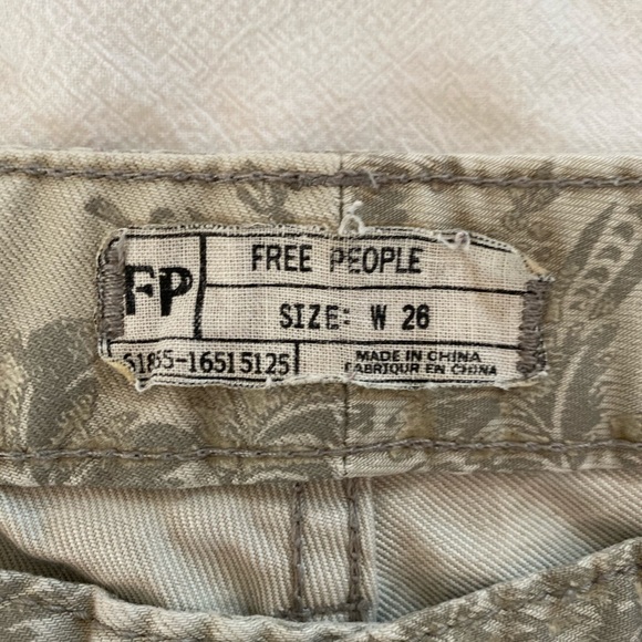 Free People Low-Rise Cropped Jacquard Skinny Jeans - Picture 5 of 6